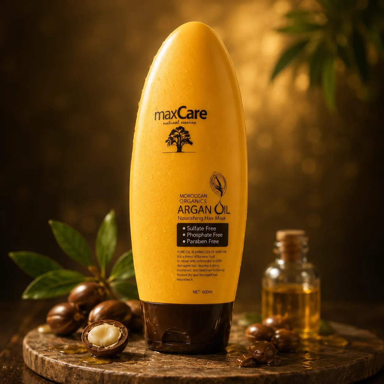 ماسک روغن آرگان MaxCare مدل Moroccan Organics Argan Oil